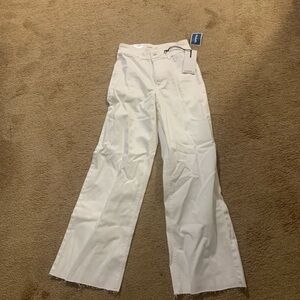 White Wide-Leg Pants